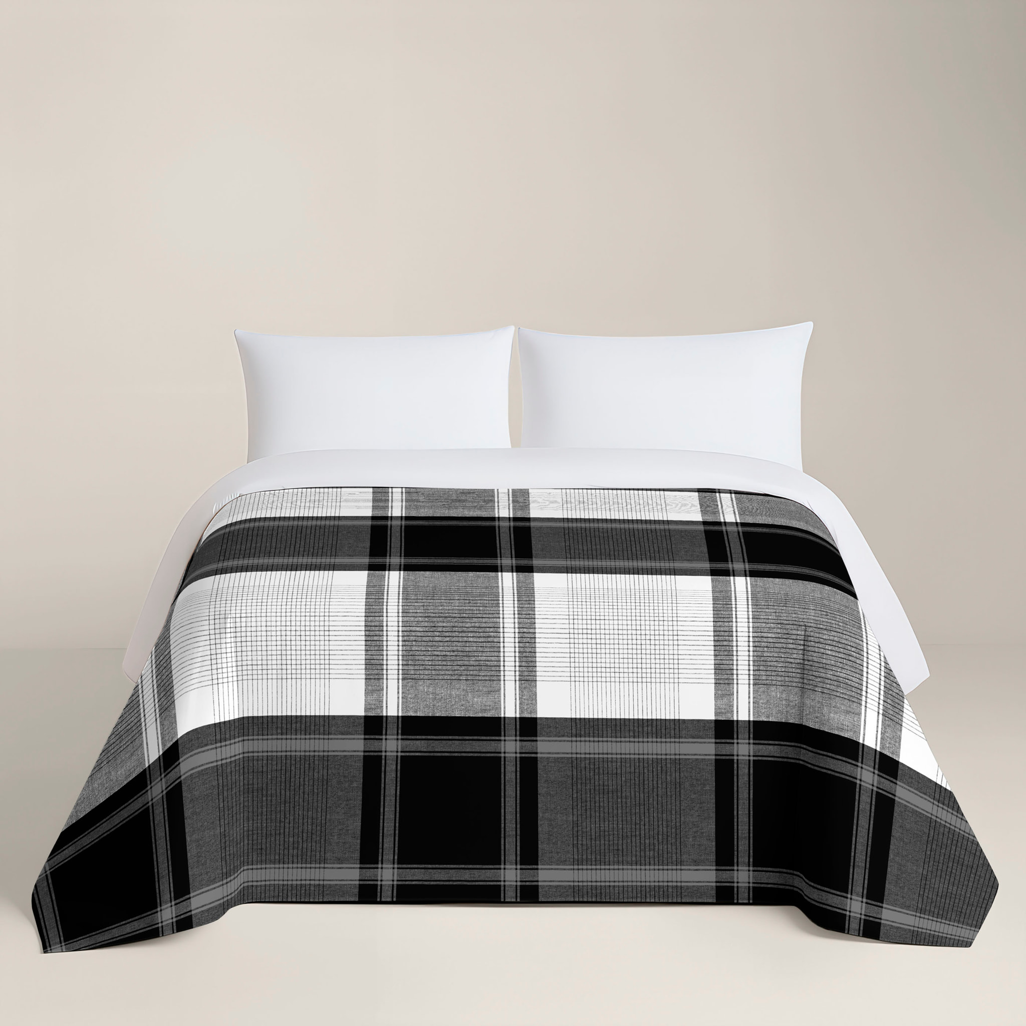 Naturals - Funda Nórdica Estampada 2/3 piezas - 100% Algodón - Check