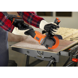Meuleuse BRUSHLESS 18V - 7600 trs/min, 115 mm, 1 batterie 4Ah, 1 chargeur 1A, 3 disques, 1 sac de transport