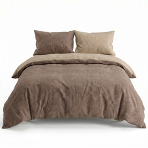Parure copripiumino in flanella di cotone caldo e morbido, set sacco copripiumino con federa double face, tessuto tinto filo traspirante e resistente, ideale per inverno, comfort avvolgente, facile da lavare e durevole