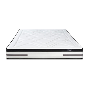 Matelas Hybride Bellevue, Soutien Ferme, 24 cm, Ressorts Ensachés & Mémoire de Forme