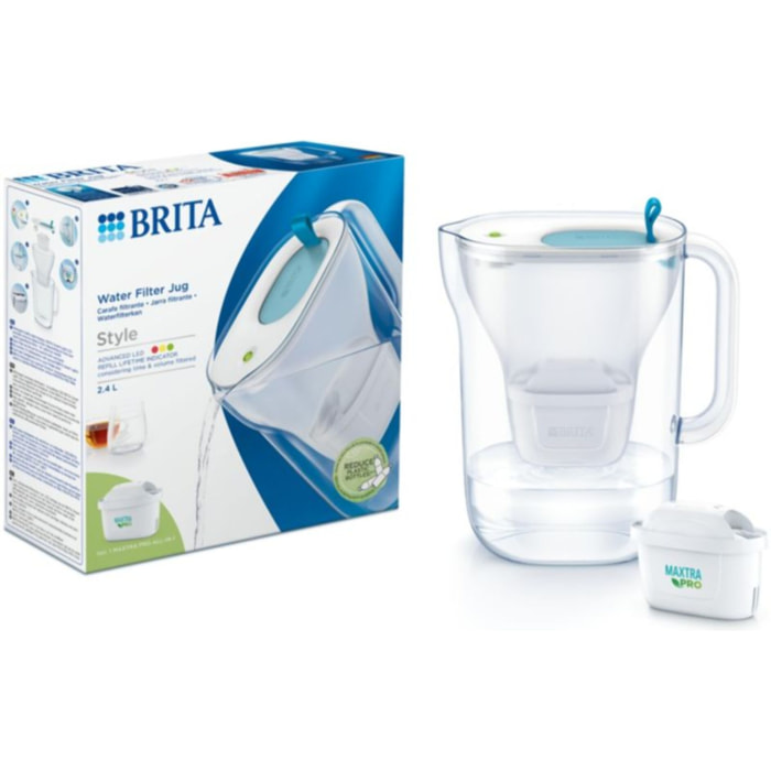 Carafe filtrante BRITA style bleu