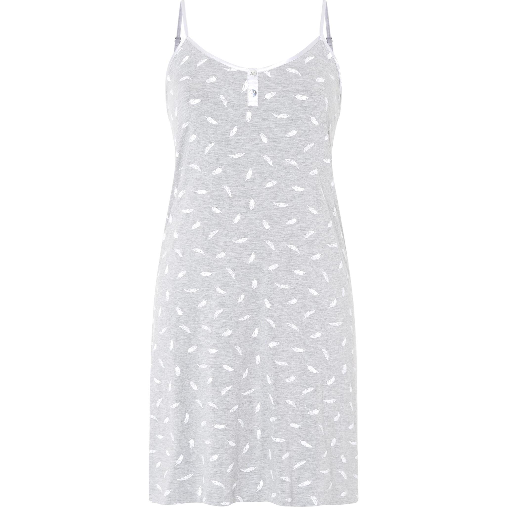 Camisón corto mujer plumas con tirantes cómodo