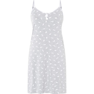 Camisón corto mujer plumas con tirantes cómodo