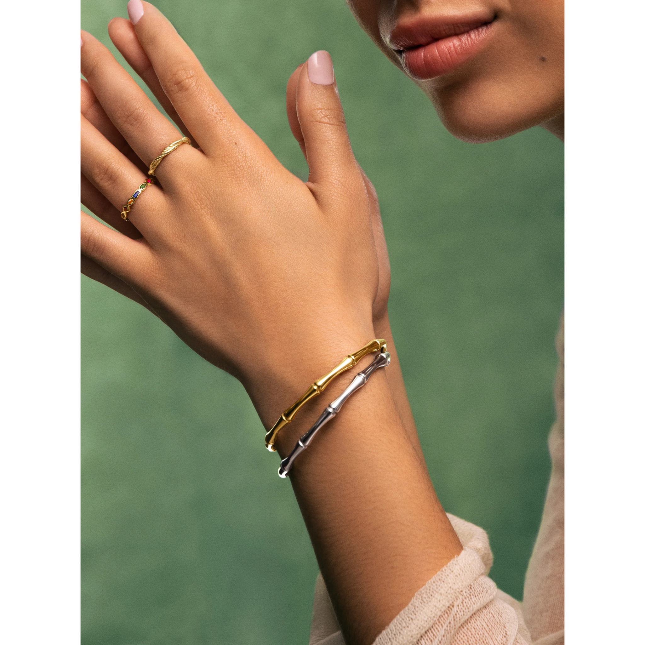 Bracciali Sugarcane in Acciaio Placcato Oro