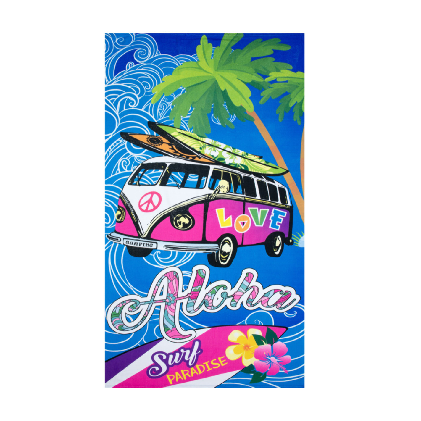 Telo Mare Grande 100x180 Spugna Maui Surf Paradise D5