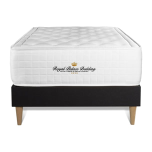 Ensemble Matelas à mémoire de forme maxi épaisseur Buckingham + Sommier Tapissier multi-lattes cm d'épaisseur - Matelas à Mémoire de forme de 30cm d'épaisseur - 1 place