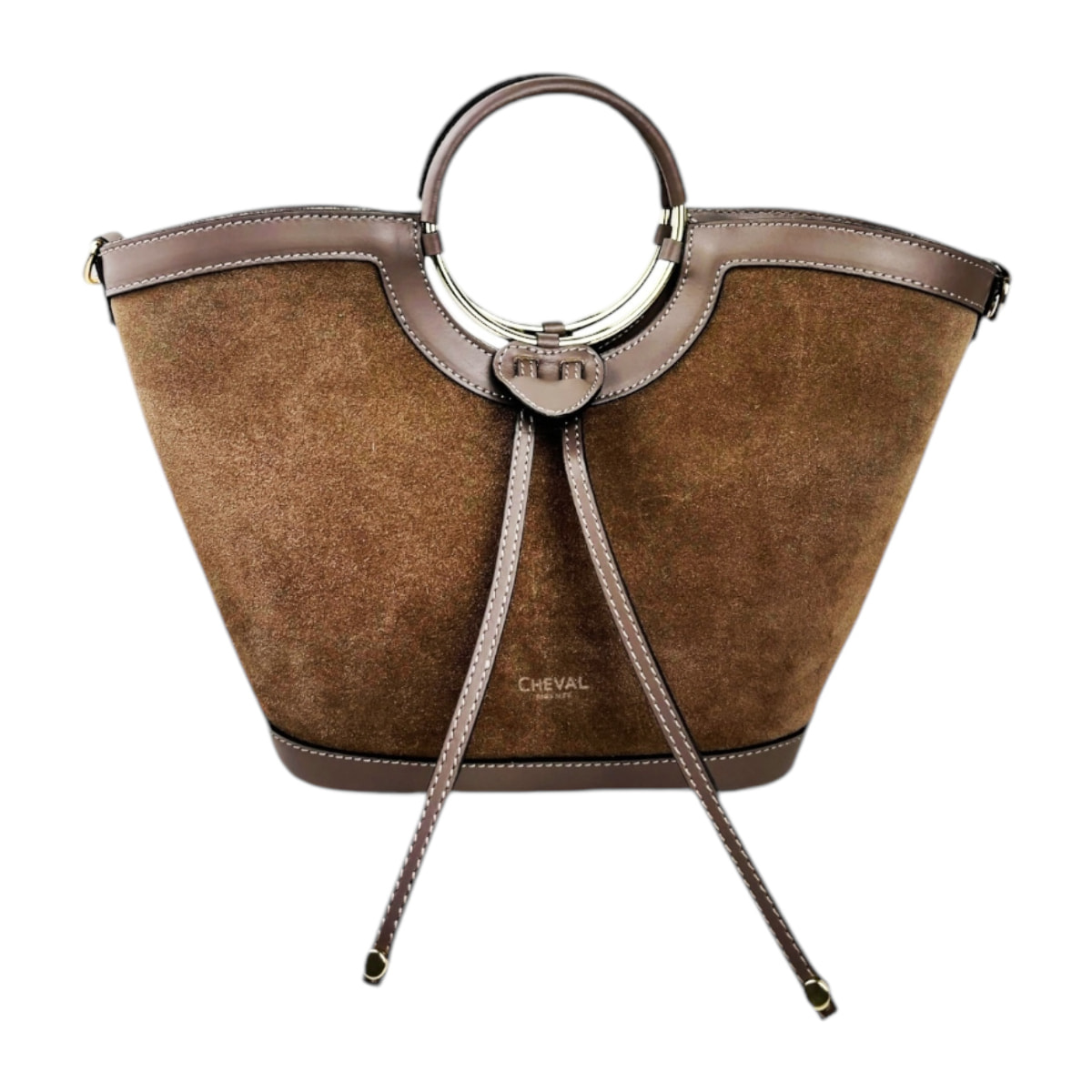 Borsa a mano Cheval Firenze Clara Mini F/W Taupe Scuro