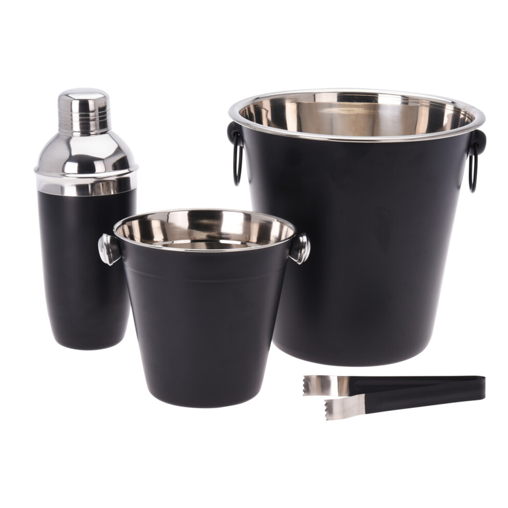 Set de 4 barras de acero inoxidable en negro mate