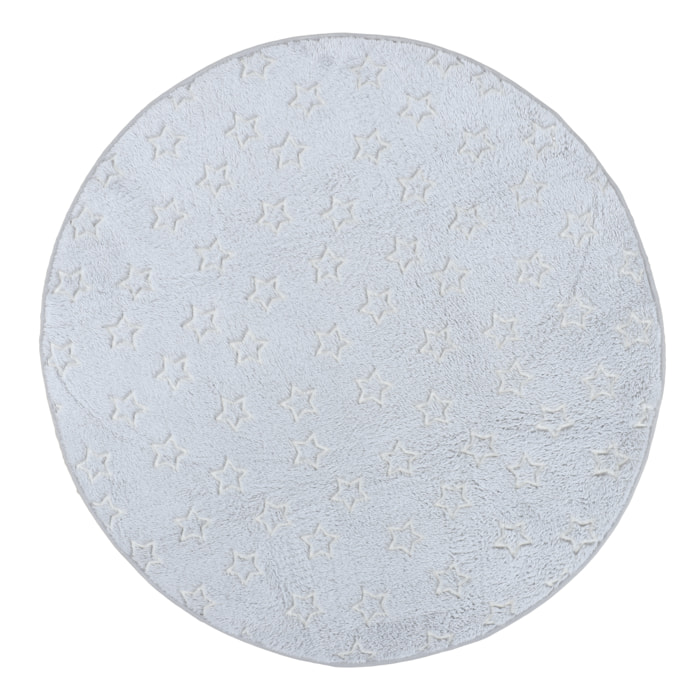 Tapis Phosphorescent Etoile Gris 70cm