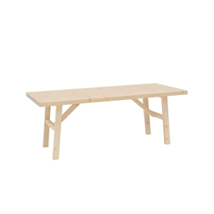 Table basse en bois massif finition naturelle Hauteur: 45 Longueur: 120 Largeur: 50