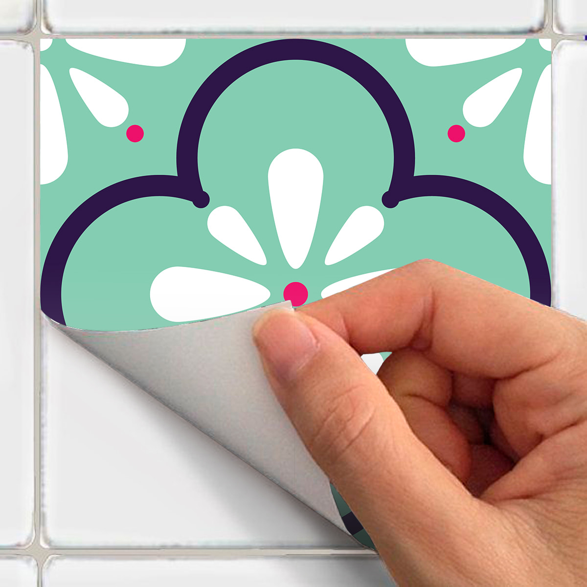 Stickers muraux - Sticker Mural Carrelage adhésif Cuisine Salle de Bain - 30 STICKERS CARRELAGES AZULEJOS CATALIA