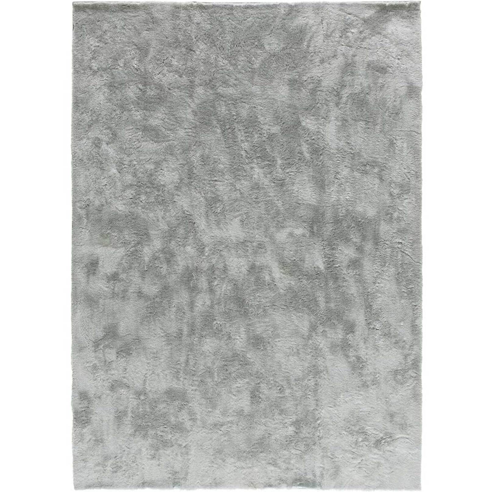 ROMA Alfombra lisa de pelo alto plata, varias medidas disponibles