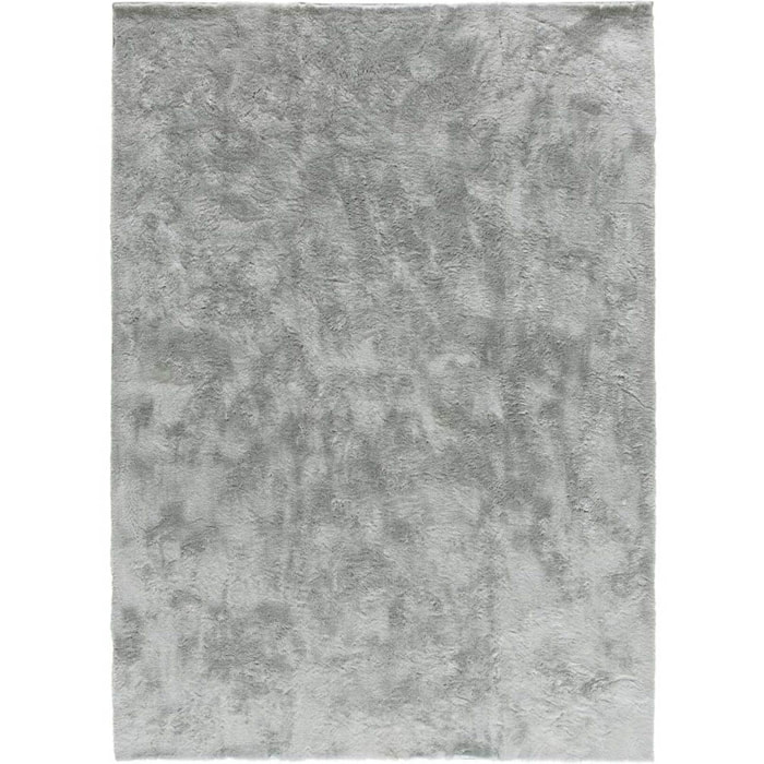 ROMA Alfombra lisa de pelo alto plata, varias medidas disponibles