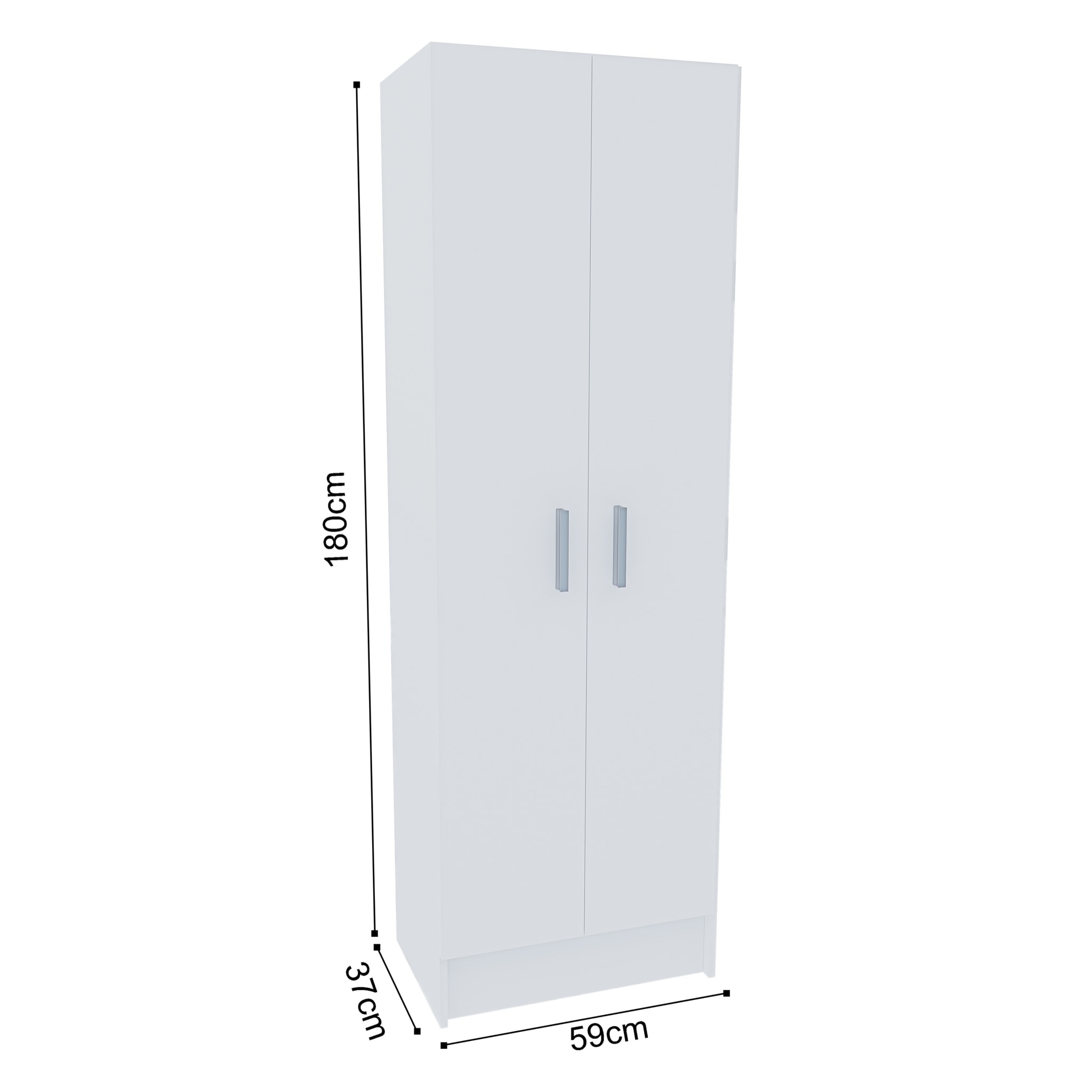 Armadio Armadietto Multiuso A Colonna Con 2 ante e 8 Ripiani Scarpiera Portascarpe Ingresso Camera Da Letto Design Moderno 59 x 37 x 180 Cm Bianco