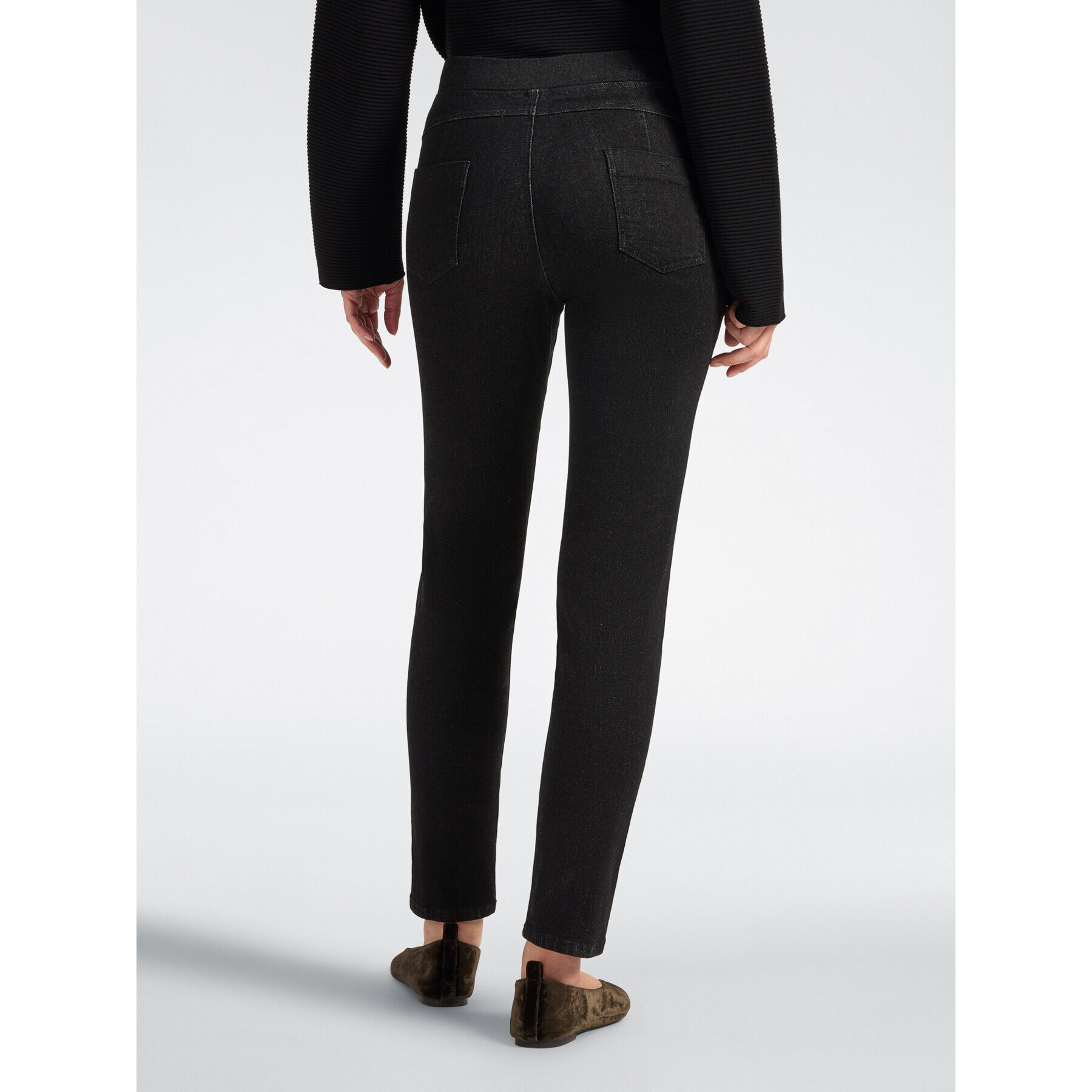 Elena Mirò - Jeans skinny en denim lavado washed - Negro