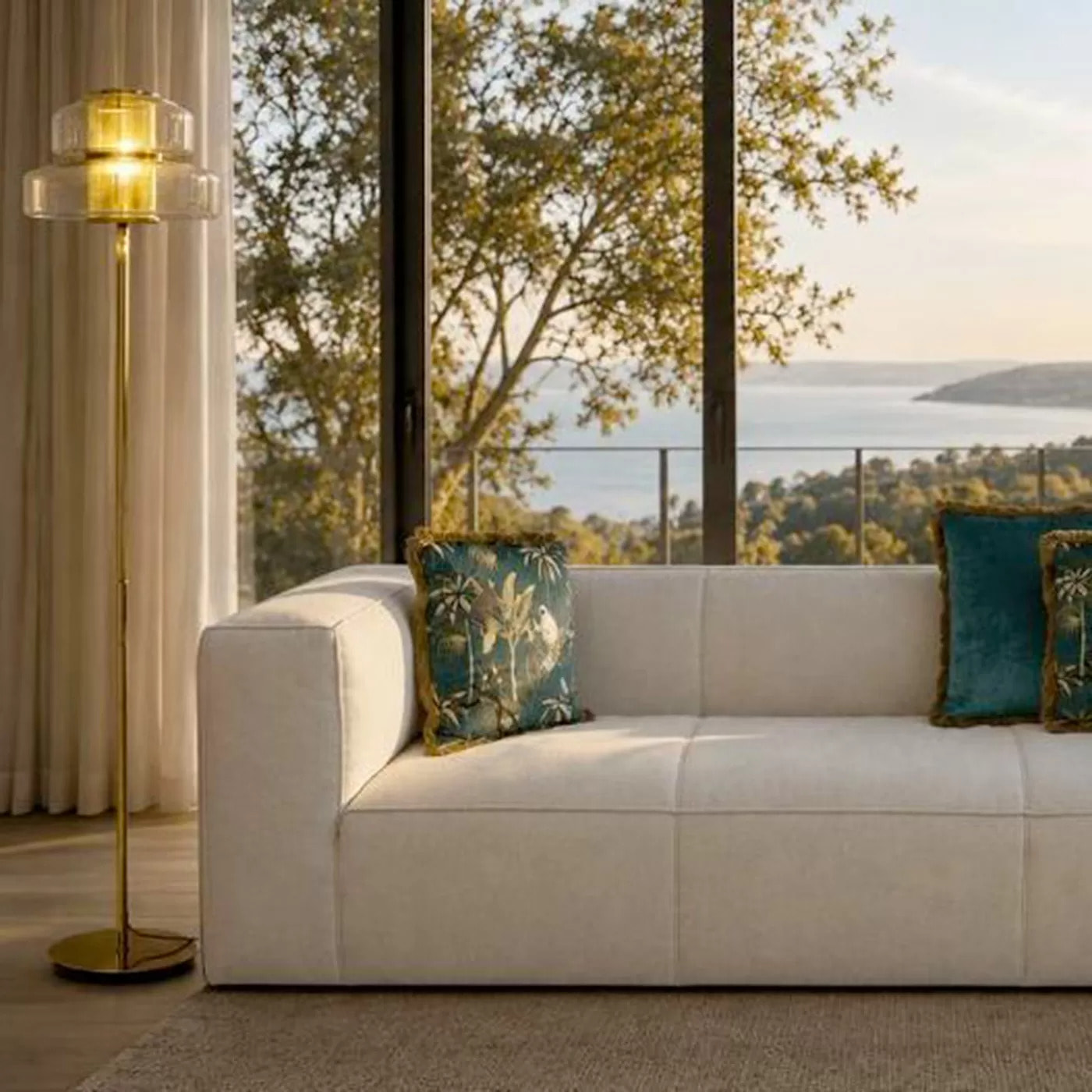 Lampadaire Arcadia 155cm ambré Kare Design