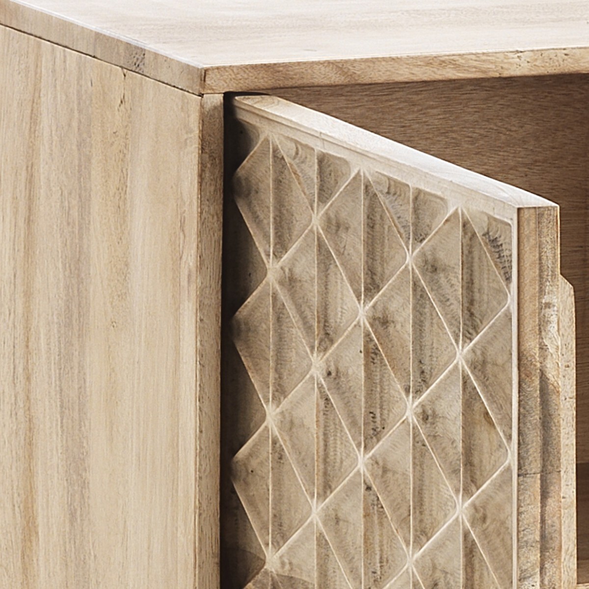 Meuble à 2 portes et 3 tiroirs Tomasucci ATUM, en acier et bois, doré, 144 × 40 × 80 cm