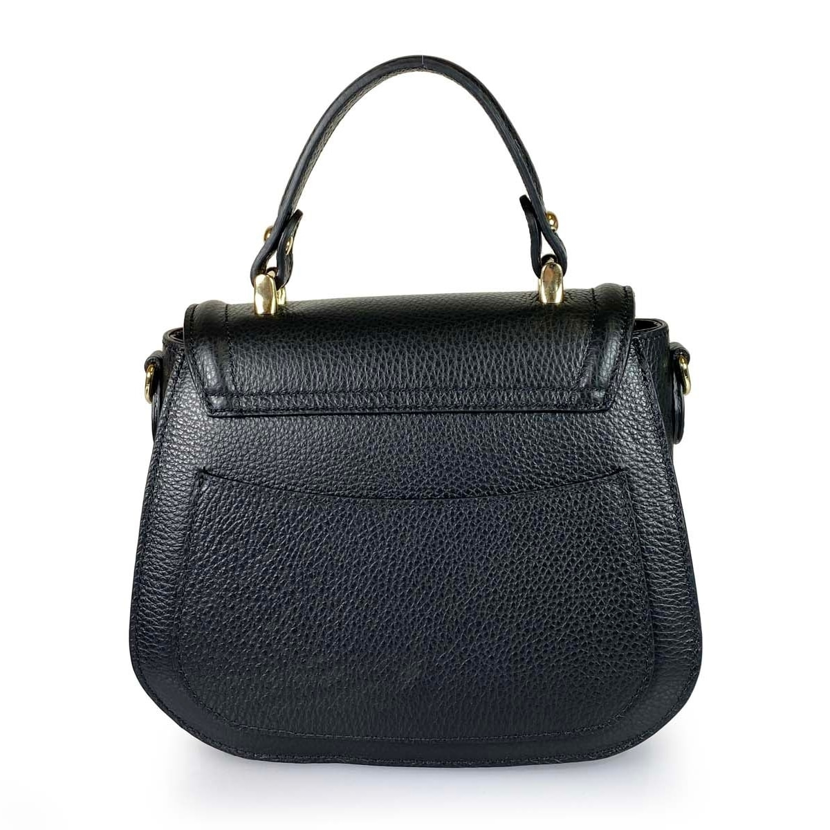 Borse Donna colore Nero-in pelle Made in Italy 21 X 20 X 10cm