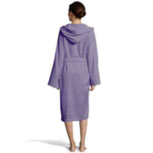 Bassetti Morbido Accappatoio 360 gr con Cappuccio 100% Cotone Uomo Donna Spugna Taglie Forti - ITALY Designed - Collezione VIVIAN - AMETISTA LA