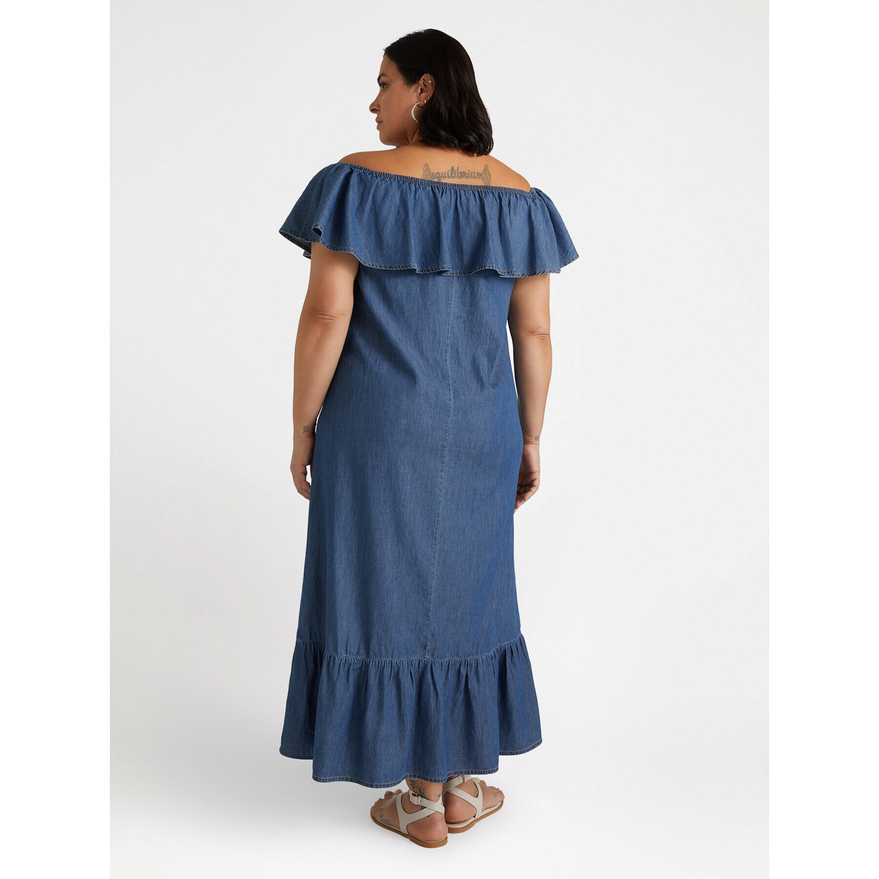 Fiorella Rubino - Vestito lungo in denim - Blu