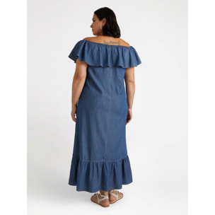 Fiorella Rubino - Vestito lungo in denim - Blu
