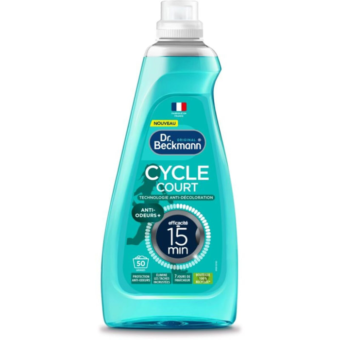 Lessive DR BECKMANN Liquide Cycle Court - Anti-odeurs x50 lavages