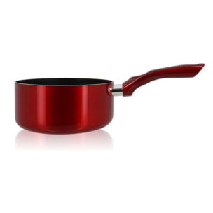Casserole antiadhésive en aluminium 18cm - tous feux CERISE
