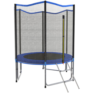 Trampoline enfant complet dia. 1,83 m - couvre-ressorts, filet sécurité, échelle inclus
