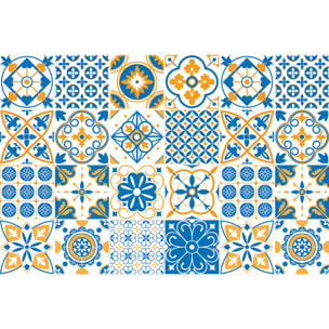 Stickers muraux - Sticker Mural Carrelage adhésif Cuisine Salle de Bain - 24 STICKERS CARRELAGES AZULEJOS ESTRELLA