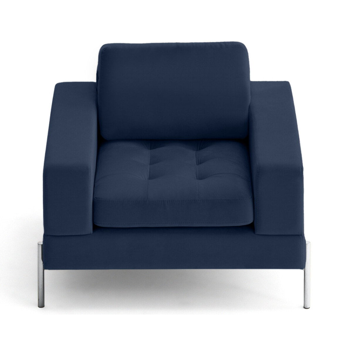 Isaure - fauteuil en velours - Bleu marine