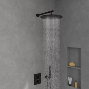 Douche de tête 350 Universal ronde Noir mat