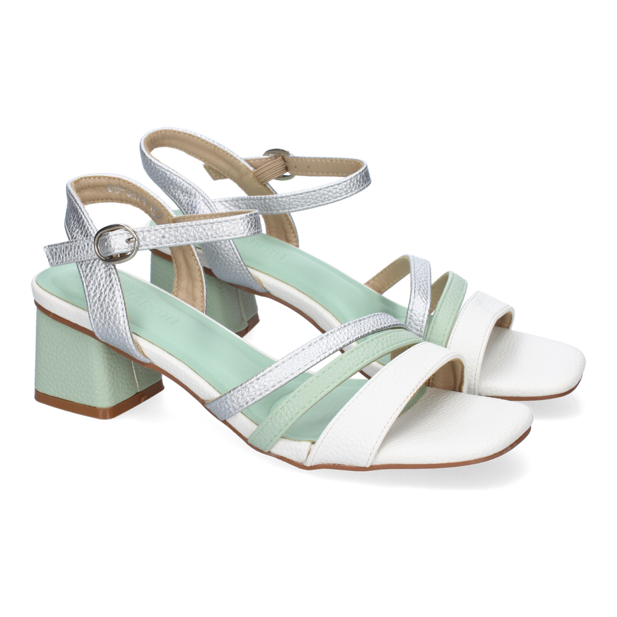 Sandalia de Tacon para Mujer, Comoda y Elegante, Diseño con Triple Tira en la Pala