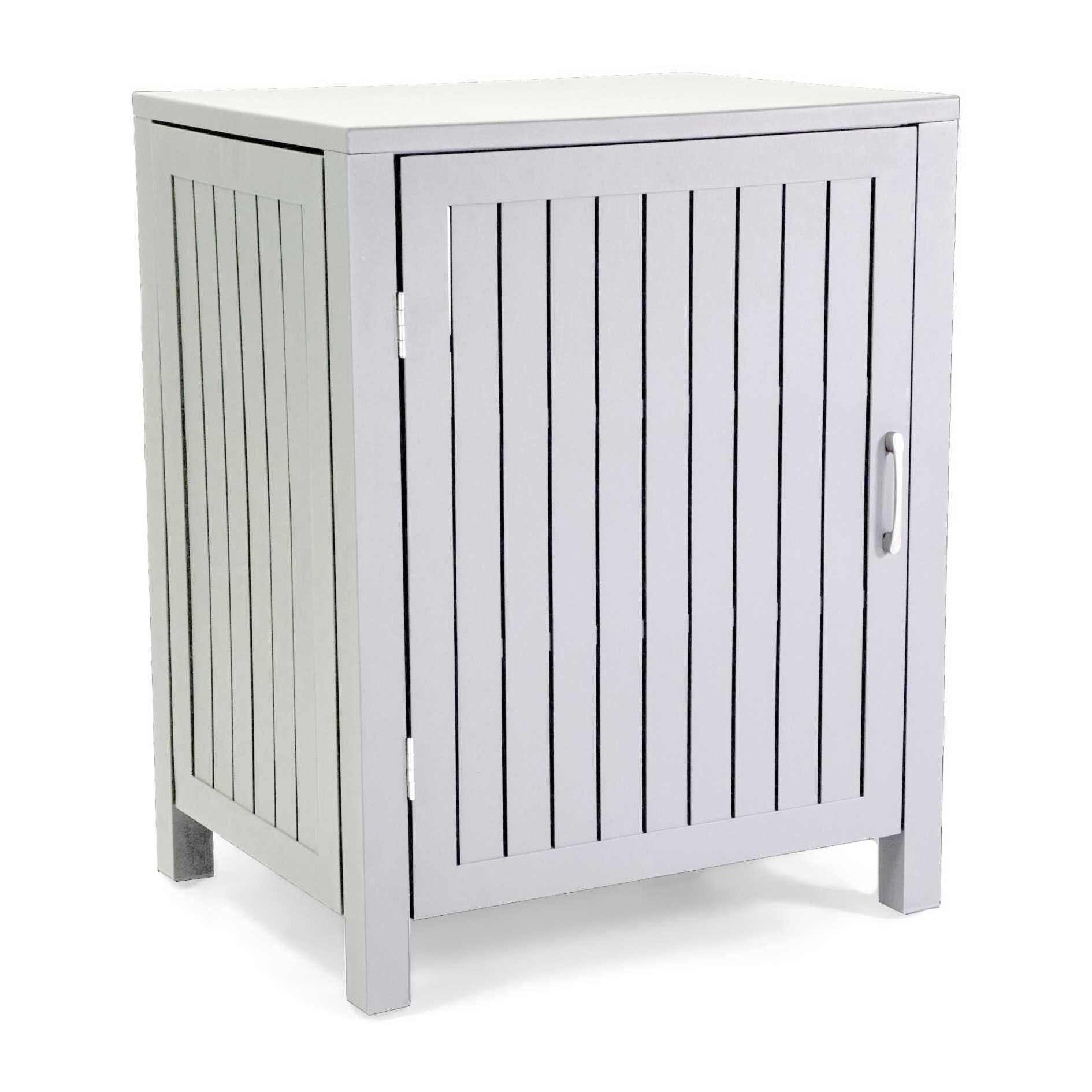 Mobiletto Vacchetti in alluminio bianco cm70x54,5h90