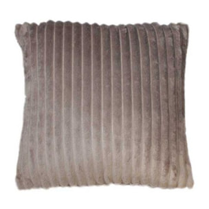 Coussin lumineux effet velours Taupe - FUR