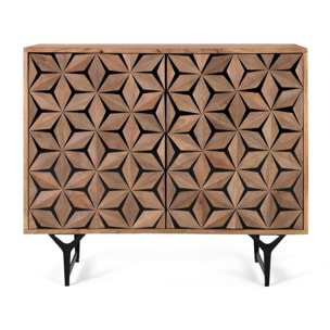 Aparador de Madera de Mango Estilo Contemporáneo Geométrico