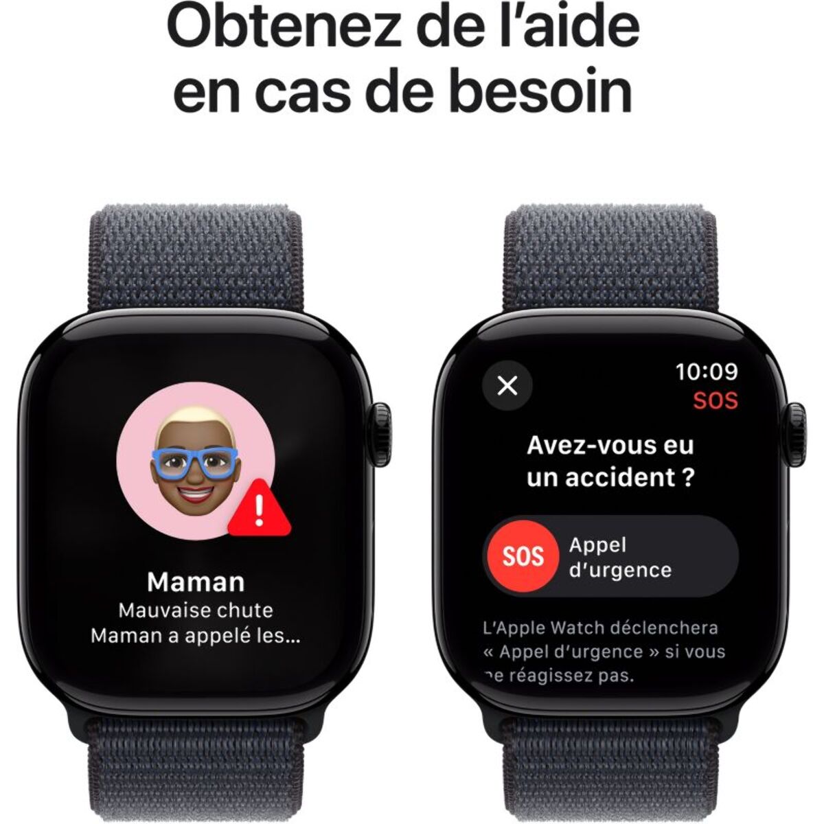 Montre connectée APPLE WATCH Serie 10 42mm Alu/Noir Loop