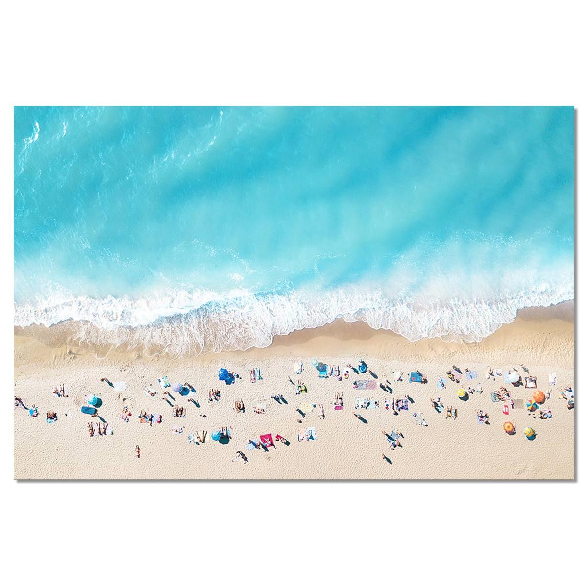 Tableau plage beach lovers for ever Toile imprimée