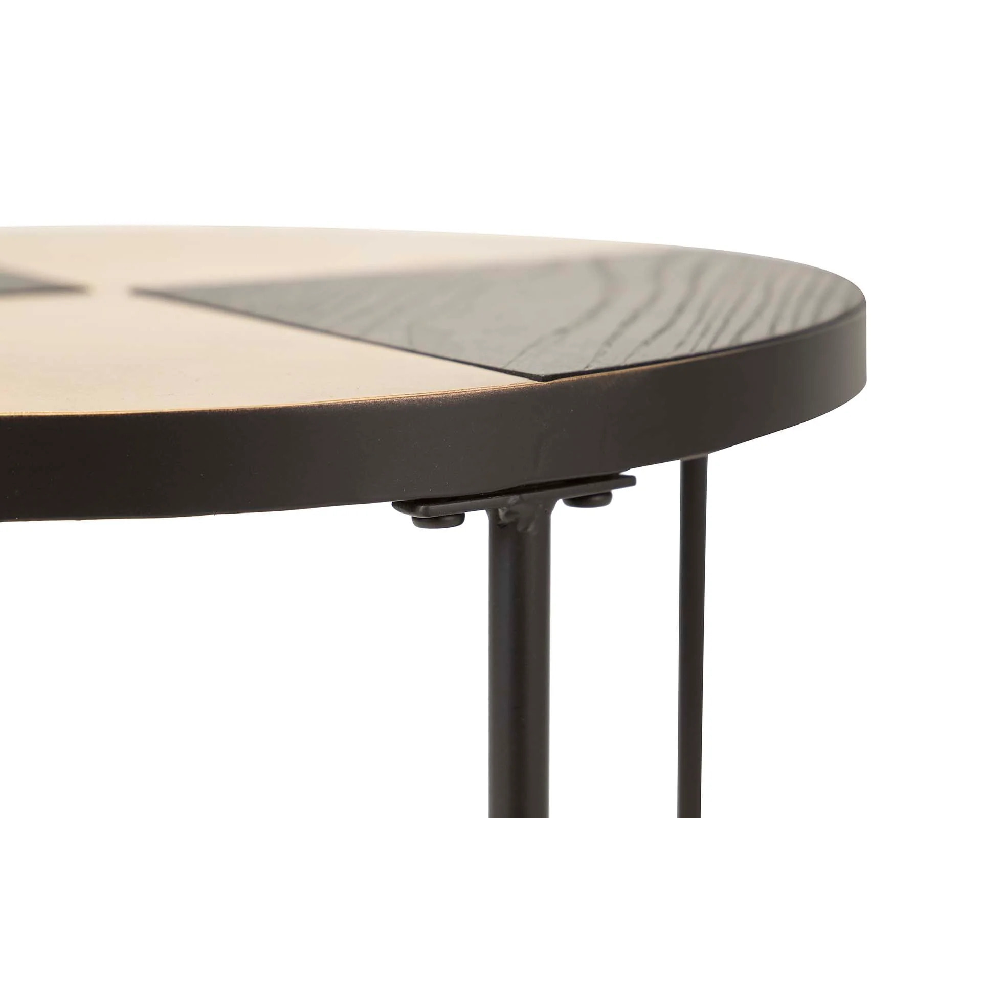 Mesa Auxiliar Metal Dorado 40x40x50 Cm