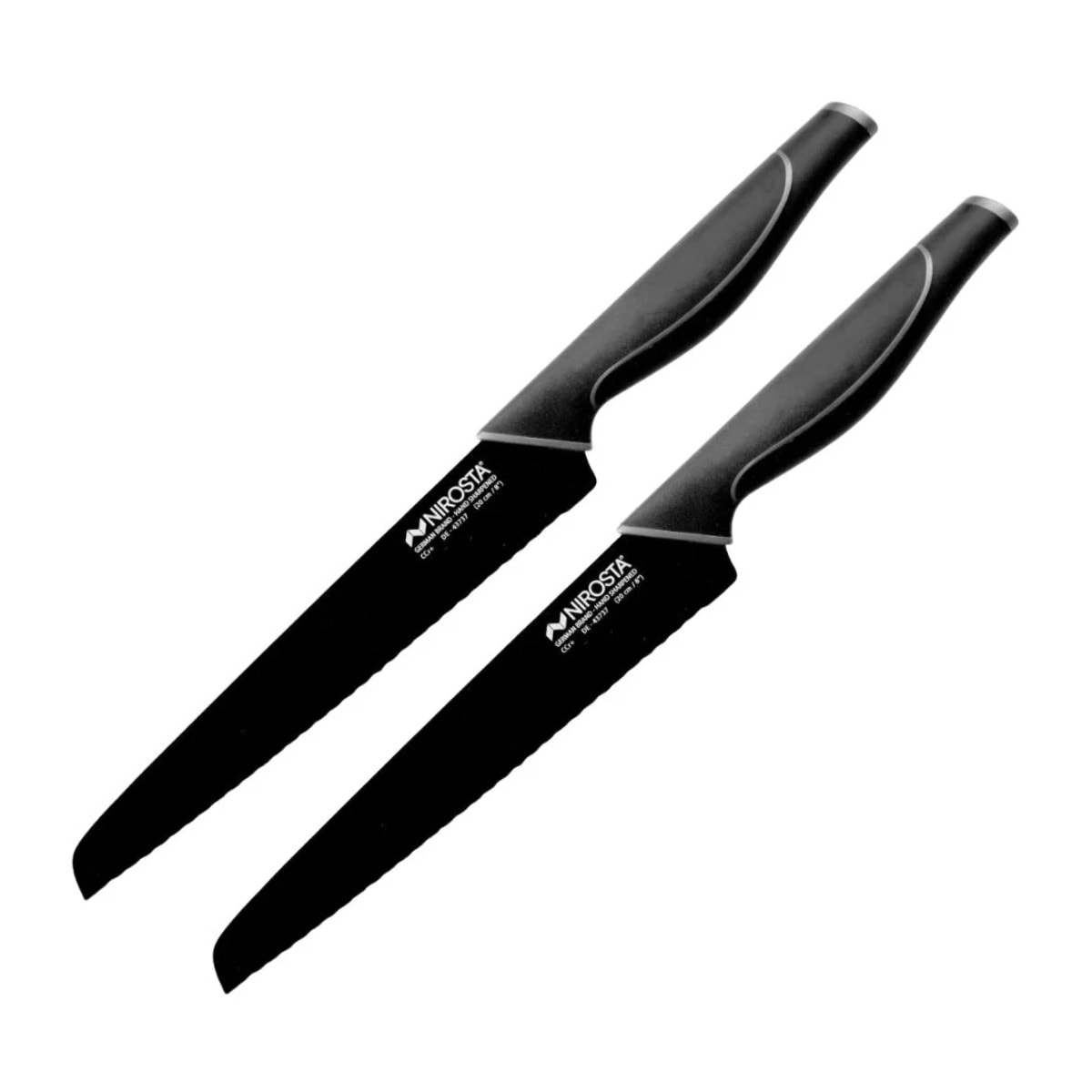 Ensemble de 2 Couteaux à pain dentelé Nirosta Black Edition
