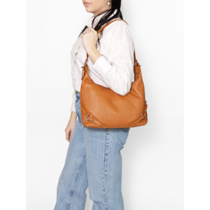 Borsa a spalla da donna In Vera pelle Made in Italy 30x30x9 cm