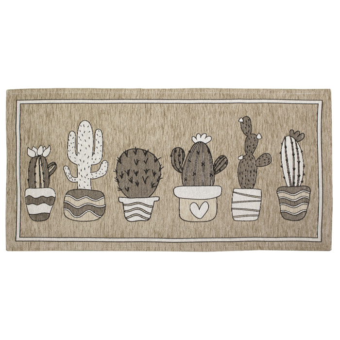 TAPPETO DA CUCINA CACTUS VISONE 57X85 CM