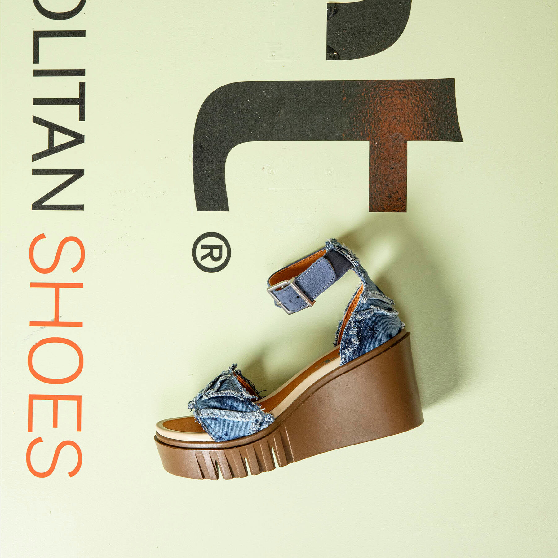 Sandalia de cuña 2085S JEANS OCEAN/ CATANIA color Ocean