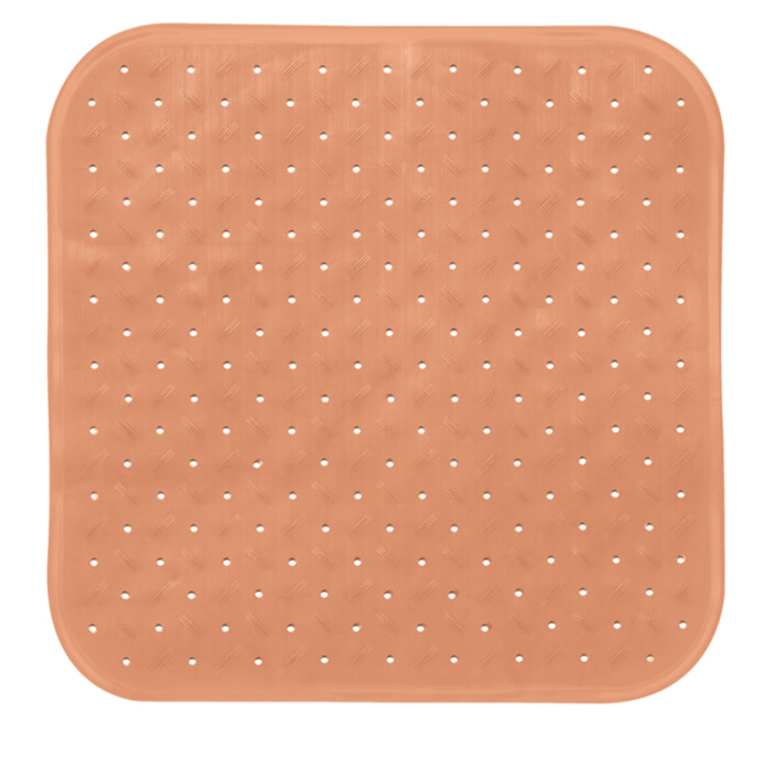 MSV Tapis Fond de douche antidérapant Caoutchouc CLASS 54x54cm Pêche