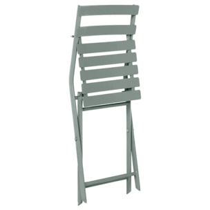 Chaise de jardin pliante "Greensboro" vert olive en acier traité époxy