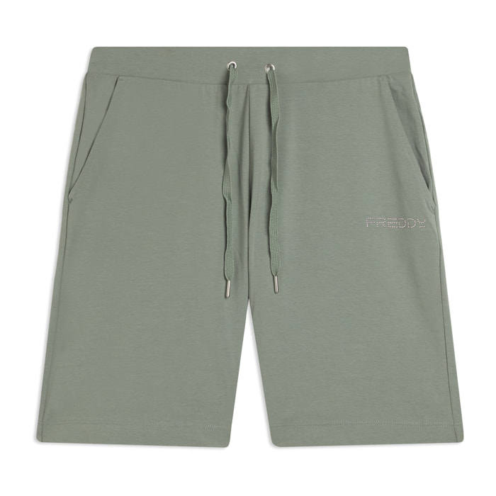 Pantaloni Corti in Jersey con Coulisse e Logo FREDDY