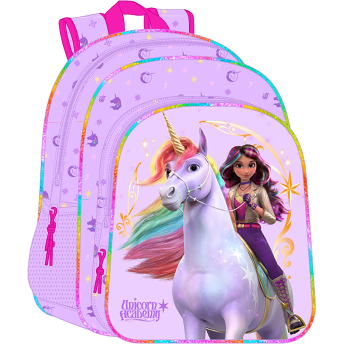 Mochila junior adapt.carro unicorn academy