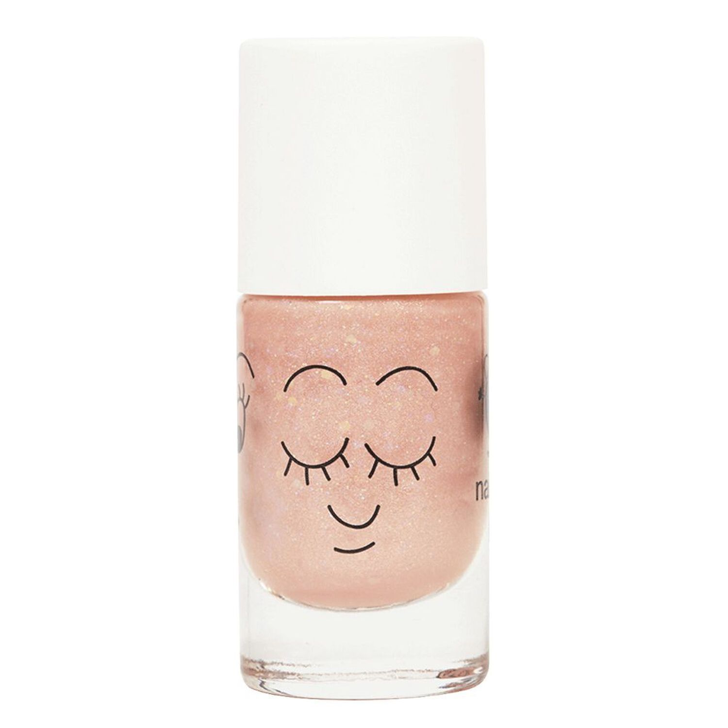 Peachy - Vernis Enfant Formulé à Base d'Eau - Pêche Pailleté 8 ml