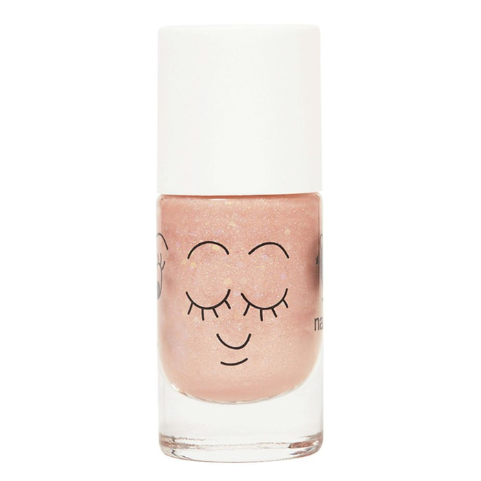 Peachy - Vernis Enfant Formulé à Base d'Eau - Pêche Pailleté 8 ml