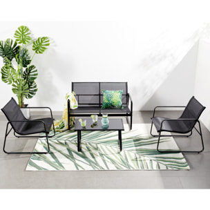 Salon de jardin 4 places en métal LUCKNOW
