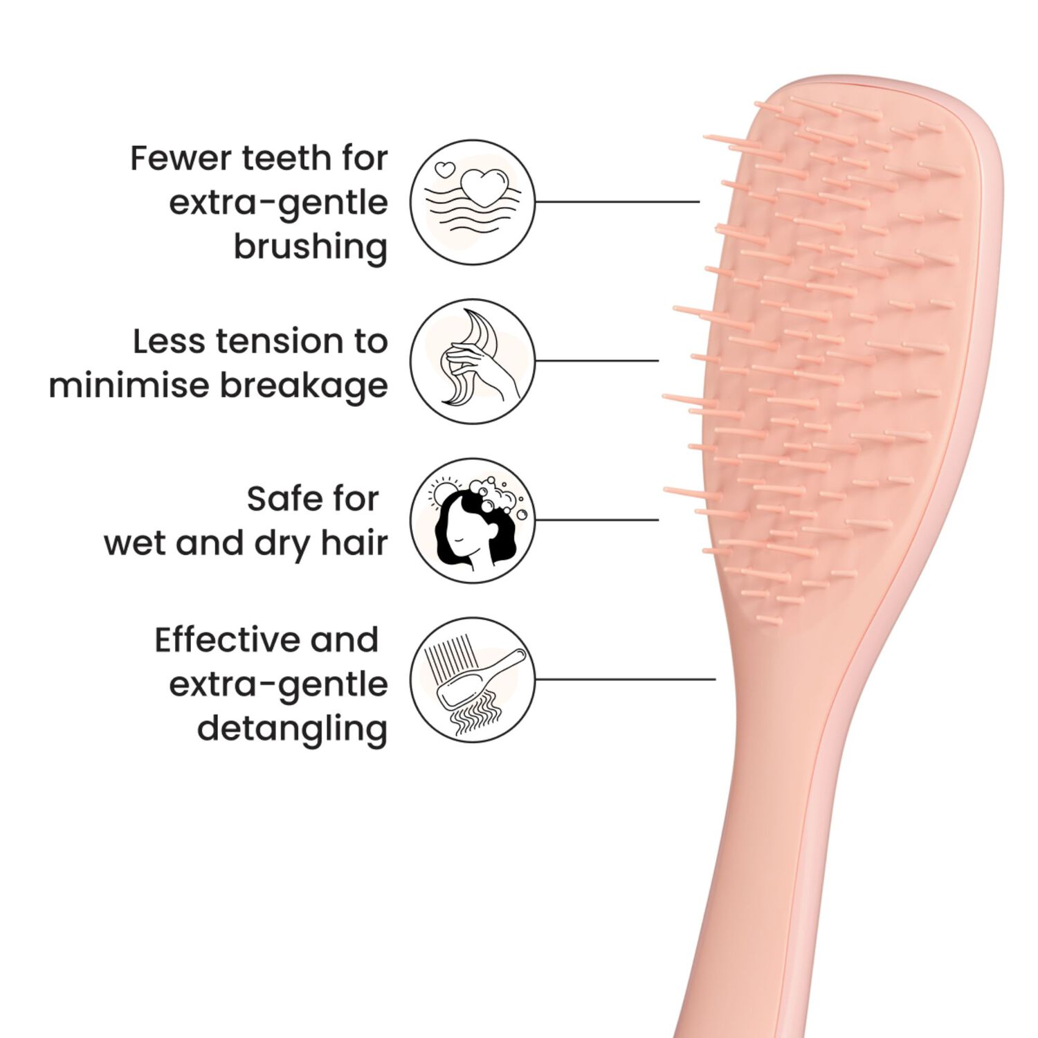 The Ultimate Detangler Extra Gentle - Brosse à Cheveux Saffron